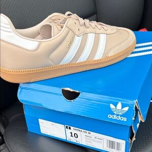 Adidas Samba OG Beige and White Sneakers